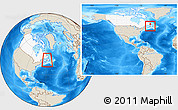 Shaded Relief Location Map of Division No.  4, highlighted country, within the entire country
