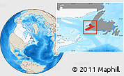 Shaded Relief Location Map of Division No.  4, highlighted country, highlighted parent region