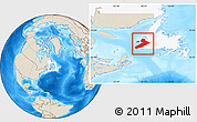 Shaded Relief Location Map of Division No.  4, highlighted parent region