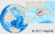 Shaded Relief Location Map of Division No.  4
