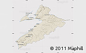 Shaded Relief Map of Division No.  4, cropped outside