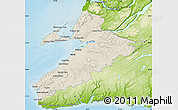 Shaded Relief Map of Division No.  4, physical outside