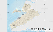 Shaded Relief Map of Division No.  4, single color outside