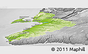 Physical Panoramic Map of Division No.  4, desaturated