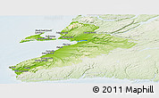 Physical Panoramic Map of Division No.  4, lighten