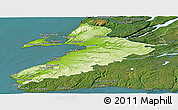 Physical Panoramic Map of Division No.  4, satellite outside