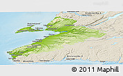 Physical Panoramic Map of Division No.  4, shaded relief outside