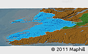Political Panoramic Map of Division No.  4, darken