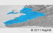 Political Panoramic Map of Division No.  4, desaturated