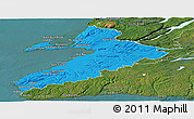 Political Panoramic Map of Division No.  4, satellite outside