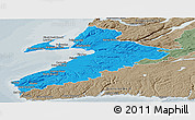 Political Panoramic Map of Division No.  4, semi-desaturated