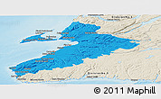Political Panoramic Map of Division No.  4, shaded relief outside