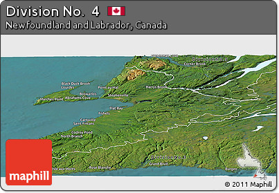 Satellite Panoramic Map of Division No.  4