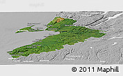 Satellite Panoramic Map of Division No.  4, lighten, desaturated