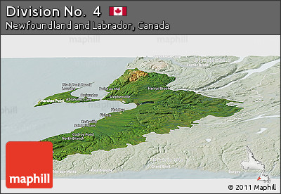 Satellite Panoramic Map of Division No.  4, lighten
