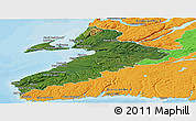 Satellite Panoramic Map of Division No.  4, political outside