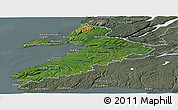 Satellite Panoramic Map of Division No.  4, semi-desaturated