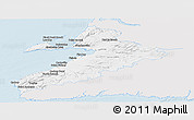 Silver Style Panoramic Map of Division No.  4, single color outside