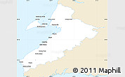 Classic Style Simple Map of Division No.  4, single color outside