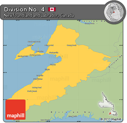 Savanna Style Simple Map of Division No.  4