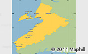Savanna Style Simple Map of Division No.  4, single color outside