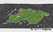 Satellite 3D Map of Division No.  6, darken, desaturated