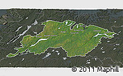 Satellite 3D Map of Division No.  6, darken, semi-desaturated