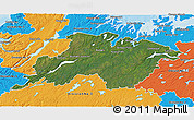 Satellite 3D Map of Division No.  6, political outside