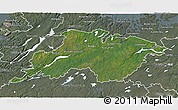 Satellite 3D Map of Division No.  6, semi-desaturated
