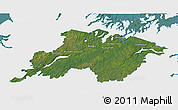 Satellite 3D Map of Division No.  6, single color outside
