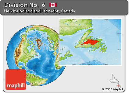 Physical Location Map of Division No.  6