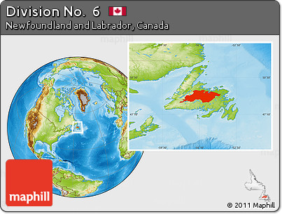 Physical Location Map of Division No.  6