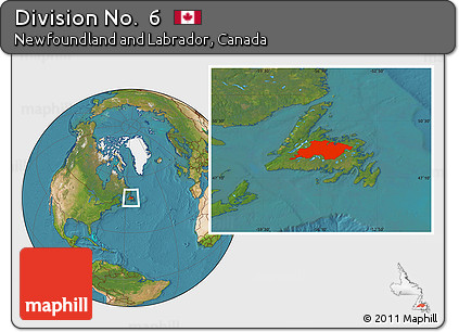 Satellite Location Map of Division No.  6