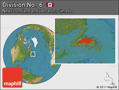 Satellite Location Map of Division No.  6