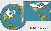 Satellite Location Map of Division No.  6, highlighted country, within the entire country