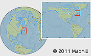 Savanna Style Location Map of Division No.  6, within the entire country, hill shading
