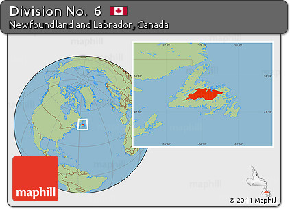 Savanna Style Location Map of Division No.  6