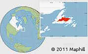 Savanna Style Location Map of Division No.  6, highlighted country