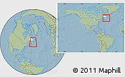 Savanna Style Location Map of Division No.  6, highlighted parent region, within the entire country, hill shading