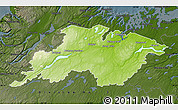 Physical Map of Division No.  6, darken