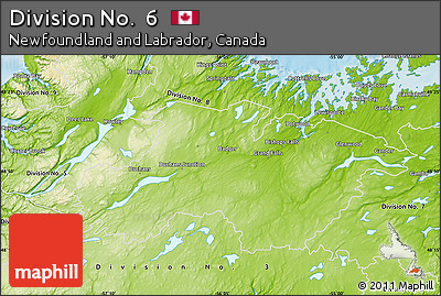 Physical Map of Division No.  6
