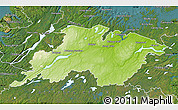 Physical Map of Division No.  6, satellite outside