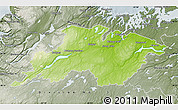 Physical Map of Division No.  6, semi-desaturated