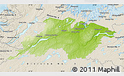Physical Map of Division No.  6, shaded relief outside
