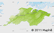 Physical Map of Division No.  6, single color outside