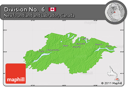 Political Map of Division No.  6, cropped outside