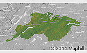 Satellite Map of Division No.  6, lighten, desaturated