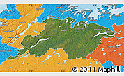 Satellite Map of Division No.  6, political outside