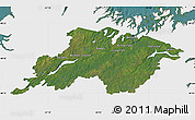 Satellite Map of Division No.  6, single color outside
