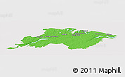 Political Panoramic Map of Division No.  6, cropped outside